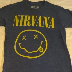 NIRVANA Blue and Yellow Short Sleeve Tee